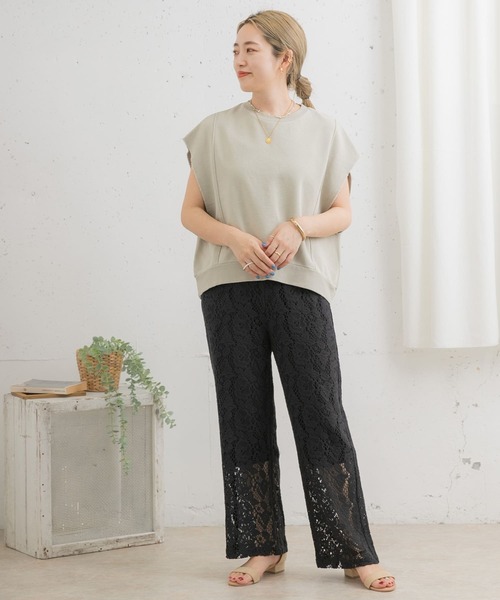 ITEMS URBANRESEARCH（アイテムズ アーバンリサーチ）の「柄編みレースパンツ（その他パンツ・レディース・オフホワイト/チャコールグレー/グレー系その他・FREE）」の15枚目の写真