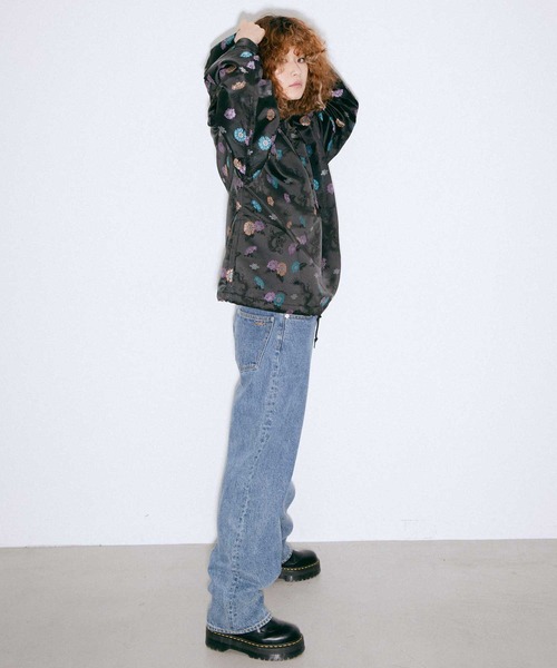 X-girl（エックスガール）の「CHINA ANORAK（ブルゾン・レディース・ブラック/マルチ/ベージュ・S/M/XS）」の6枚目の写真