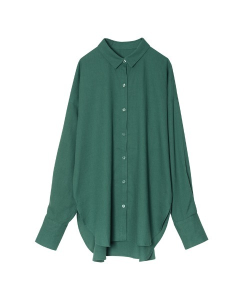 涼感リネンブレンドオーバーサイズシャツ