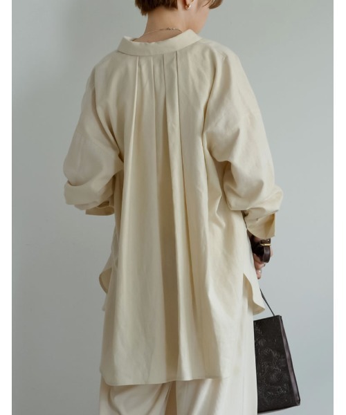 涼感リネンブレンドオーバーサイズシャツ