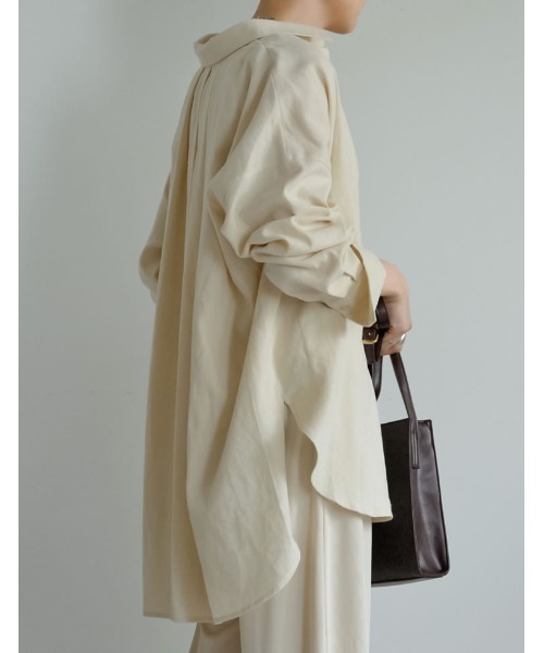 涼感リネンブレンドオーバーサイズシャツ