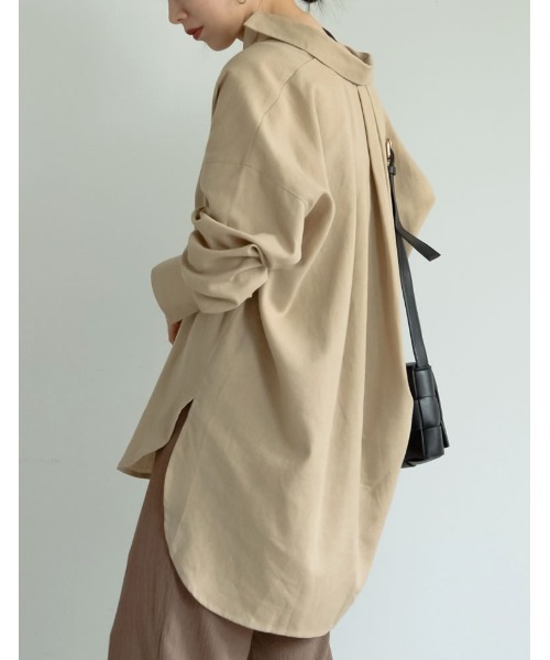 涼感リネンブレンドオーバーサイズシャツ