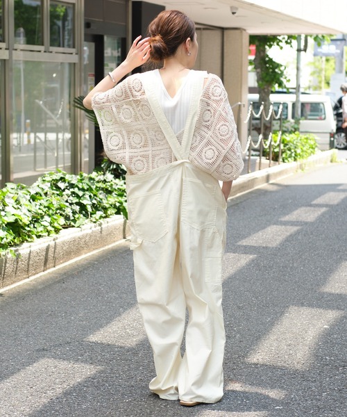 CIAOPANIC TYPY（チャオパニックティピー）の「バックサテンワイドオーバーオール（サロペット/オーバーオール・レディース・チャコールグレー/カーキ/オフホワイト・MEDIUM/SMALL）」の6枚目の写真