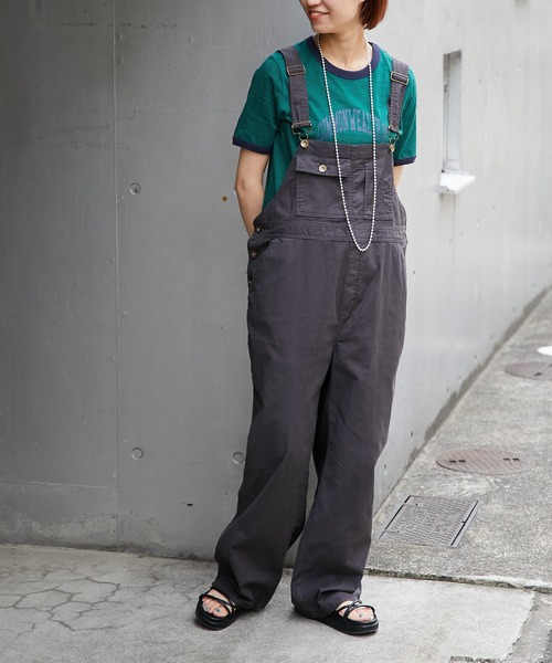 CIAOPANIC TYPY（チャオパニックティピー）の「バックサテンワイドオーバーオール（サロペット/オーバーオール・レディース・チャコールグレー/カーキ/オフホワイト・MEDIUM/SMALL）」の10枚目の写真