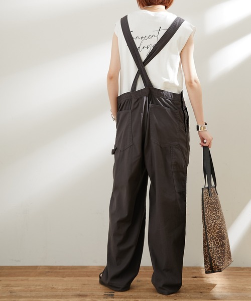 CIAOPANIC TYPY（チャオパニックティピー）の「バックサテンワイドオーバーオール（サロペット/オーバーオール・レディース・チャコールグレー/カーキ/オフホワイト・MEDIUM/SMALL）」の14枚目の写真