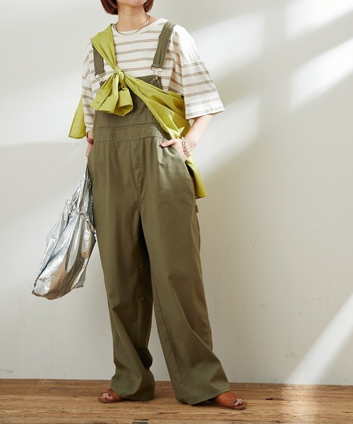 CIAOPANIC TYPY（チャオパニックティピー）の「バックサテンワイドオーバーオール（サロペット/オーバーオール・レディース・チャコールグレー/カーキ/オフホワイト・MEDIUM/SMALL）」の20枚目の写真