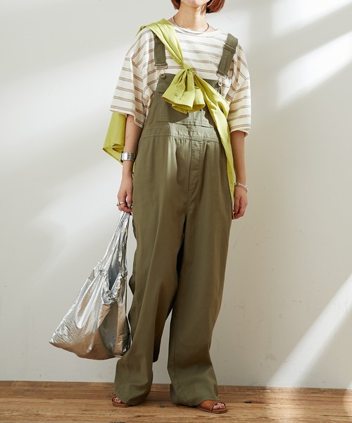 CIAOPANIC TYPY（チャオパニックティピー）の「バックサテンワイドオーバーオール（サロペット/オーバーオール・レディース・チャコールグレー/カーキ/オフホワイト・MEDIUM/SMALL）」の21枚目の写真