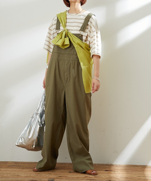 CIAOPANIC TYPY（チャオパニックティピー）の「バックサテンワイドオーバーオール（サロペット/オーバーオール・レディース・チャコールグレー/カーキ/オフホワイト・MEDIUM/SMALL）」の22枚目の写真