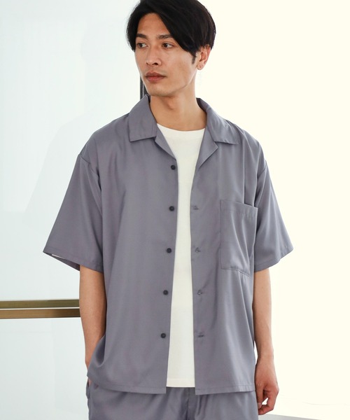 LAKOLE(ラコレ)の「エアリーTRオープンカラーシャツ / 952775(シャツ/ブラウス・メンズ・ブラック/ネイビー/ブラウン/グレー/チャコール・SMALL/MEDIUM/LARGE)」の3枚目の写真
