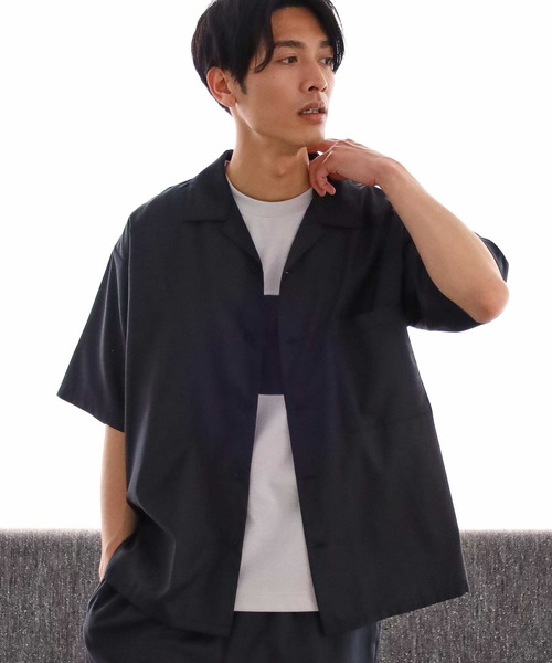 LAKOLE(ラコレ)の「エアリーTRオープンカラーシャツ / 952775(シャツ/ブラウス・メンズ・ブラック/ネイビー/ブラウン/グレー/チャコール・SMALL/MEDIUM/LARGE)」の2枚目の写真