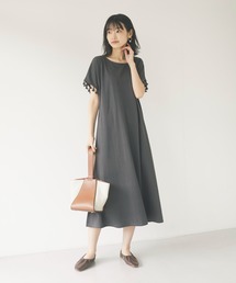 タッセルフリンジスリーブカットワンピース　＊