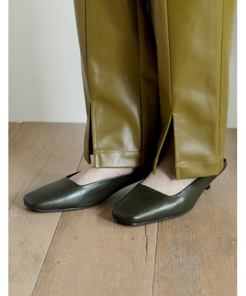 Re:EDIT(リエディ)の「スクエアカットミュールパンプス(サンダル・レディース・パイソン/ボルドー/シルバー/レオパード/ブラック/アイボリー/キャメル/カーキ・MEDIUM/X-LARGE/SMALL/LARGE/XX-LARGE)」の20枚目の写真