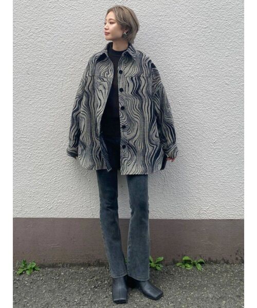 EMODA(エモダ)の「ダメージフレアリブパンツ(その他パンツ・レディース・グリーン/グレー/ベージュ/ブラック・FREE)」の15枚目の写真