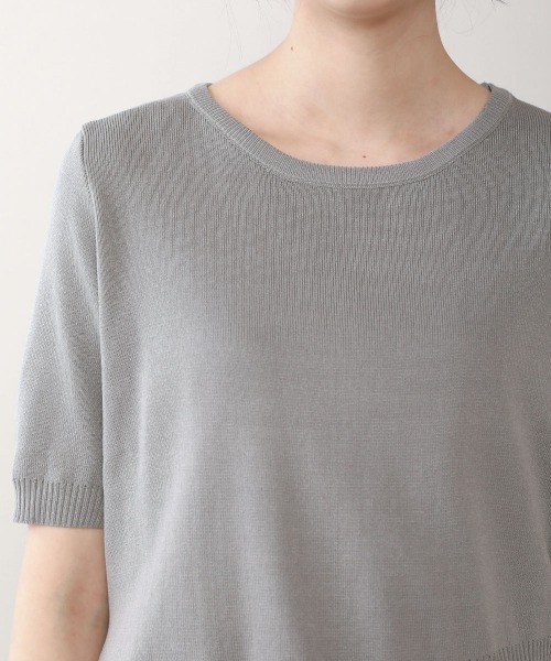 Bou Jeloud（ブージュルード）の「レイヤードシャツ+アシメヘムニットＳＥＴ（ニット/セーター・レディース・ブラック/ネイビー/グレー/イエロー・FREE）」の16枚目の写真