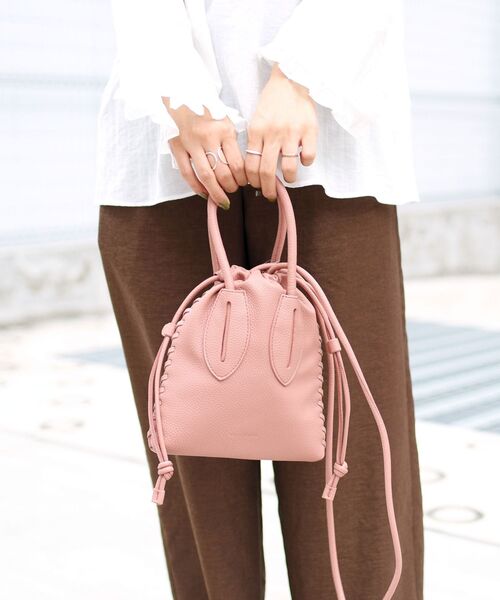 ADD CULUMN(アドカラム)の「【SHIPS別注】ADD CULUMN:TURN S POCHETTE◇(ショルダーバッグ・レディース・ブラック/ピンク/グリーン・ONE SIZE)」の14枚目の写真