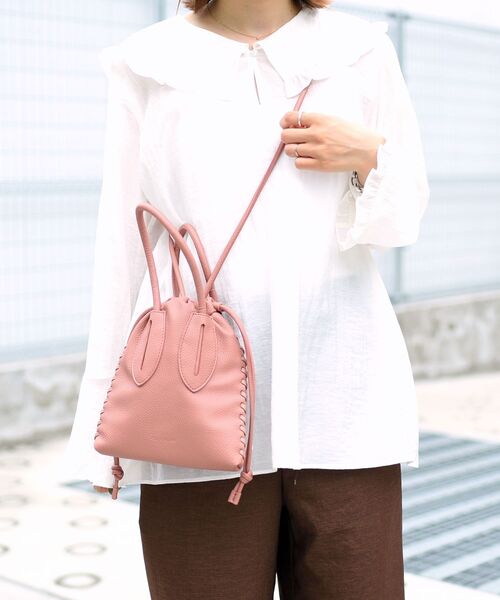 ADD CULUMN(アドカラム)の「【SHIPS別注】ADD CULUMN:TURN S POCHETTE◇(ショルダーバッグ・レディース・ブラック/ピンク/グリーン・ONE SIZE)」の21枚目の写真