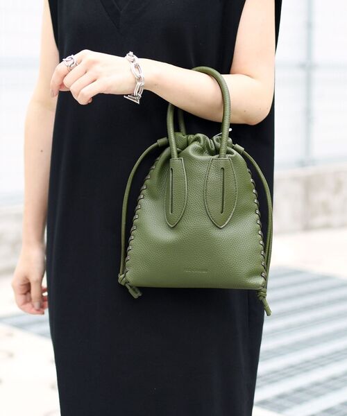 ADD CULUMN(アドカラム)の「【SHIPS別注】ADD CULUMN:TURN S POCHETTE◇(ショルダーバッグ・レディース・ブラック/ピンク/グリーン・ONE SIZE)」の12枚目の写真