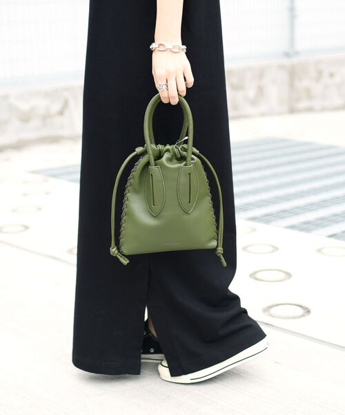 ADD CULUMN(アドカラム)の「【SHIPS別注】ADD CULUMN:TURN S POCHETTE◇(ショルダーバッグ・レディース・ブラック/ピンク/グリーン・ONE SIZE)」の6枚目の写真