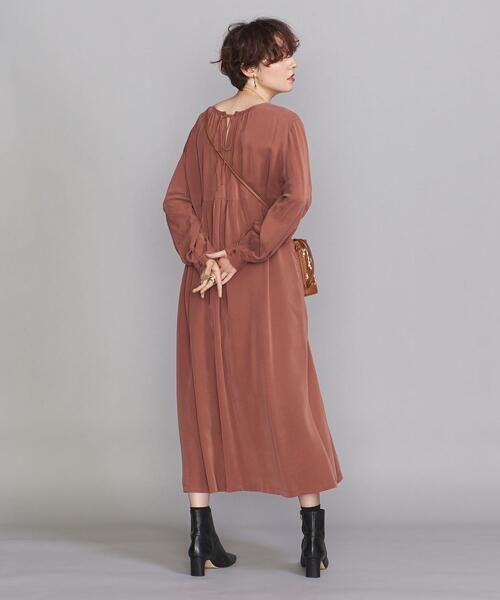 BEAUTY&YOUTH UNITED ARROWS(ビューティーアンドユースユナイテッドアローズ)の「BY クルーネック&Vネックロングスリーブ ワンピース -2WAY-(ワンピース・レディース・ブラック/ベージュ/オレンジ系その他・FREE)」の17枚目の写真