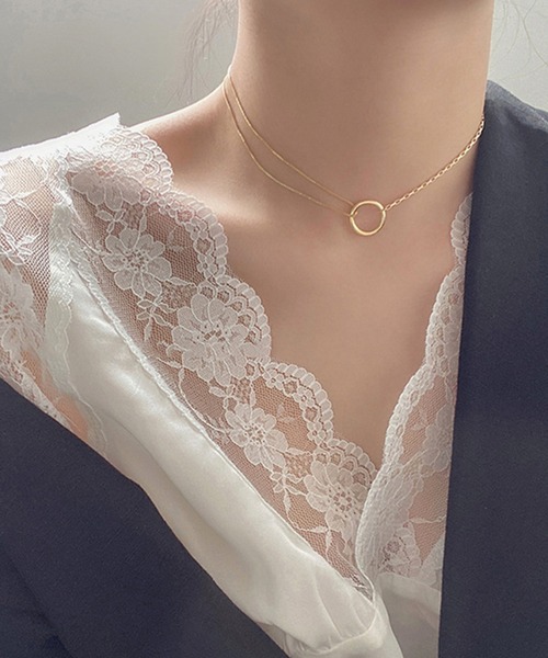 juweel（ユウェル）の「ゴールドチェーン チャームネックレス（ネックレス・レディース・A/B/C/D/E・FREE）」の4枚目の写真