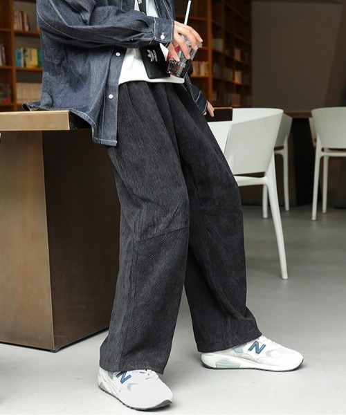 MGV（エムジーヴィー）の「コーデュロイ切替ストレートパンツ（その他パンツ・メンズ・ブルー/ブラック/ベージュ/カーキ・X-LARGE/MEDIUM/LARGE）」の2枚目の写真