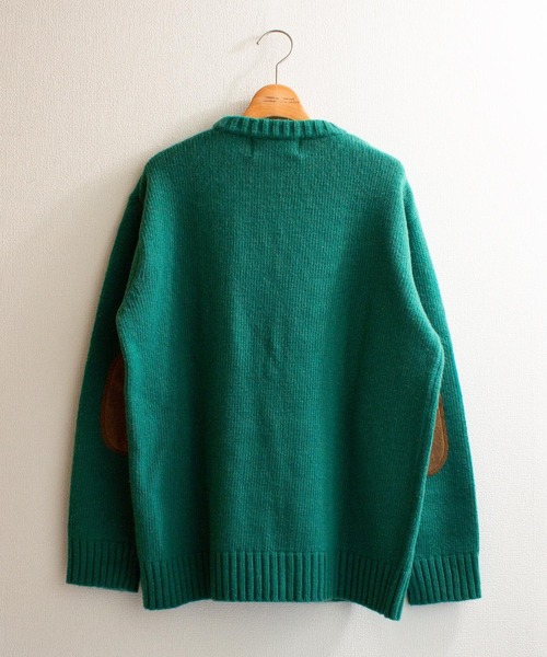 ALL ORDINARIES（オールオーディナリーズ）の「肘あて付クルーニット（ニット/セーター・レディース・ライトグレー/ライトブルー/ブラック/グリーン/アイボリー・FREE）」の7枚目の写真