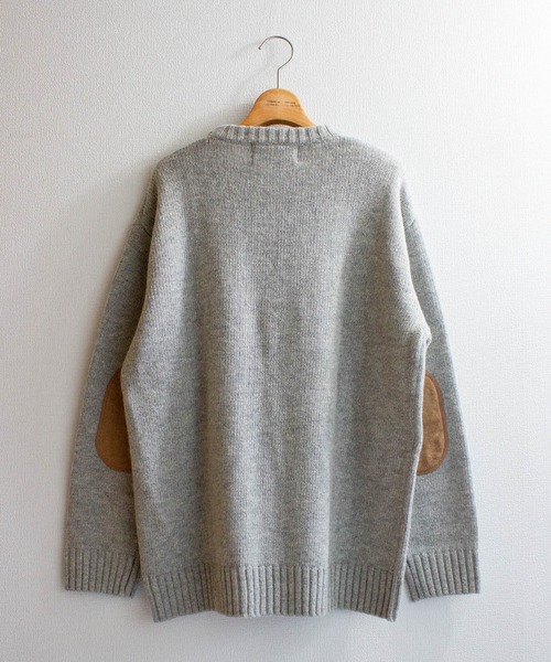 ALL ORDINARIES（オールオーディナリーズ）の「肘あて付クルーニット（ニット/セーター・レディース・ライトグレー/ライトブルー/ブラック/グリーン/アイボリー・FREE）」の9枚目の写真