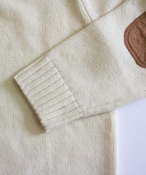 ALL ORDINARIES（オールオーディナリーズ）の「肘あて付クルーニット（ニット/セーター・レディース・ライトグレー/ライトブルー/ブラック/グリーン/アイボリー・FREE）」の14枚目の写真