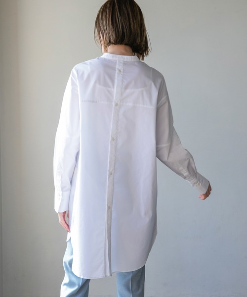 A part by（アパートバイ）の「【ソロテックス使用】ロングシャツ 229833（シャツ/ブラウス・レディース・オフホワイト/ライトピンク/ブラック系その他2・FREE）」の21枚目の写真