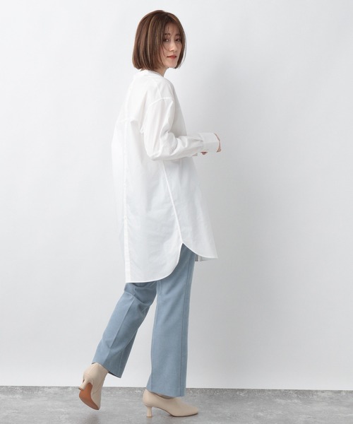 A part by（アパートバイ）の「【ソロテックス使用】ロングシャツ 229833（シャツ/ブラウス・レディース・オフホワイト/ライトピンク/ブラック系その他2・FREE）」の17枚目の写真