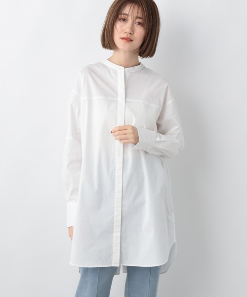 A part by（アパートバイ）の「【ソロテックス使用】ロングシャツ 229833（シャツ/ブラウス・レディース・オフホワイト/ライトピンク/ブラック系その他2・FREE）」の12枚目の写真