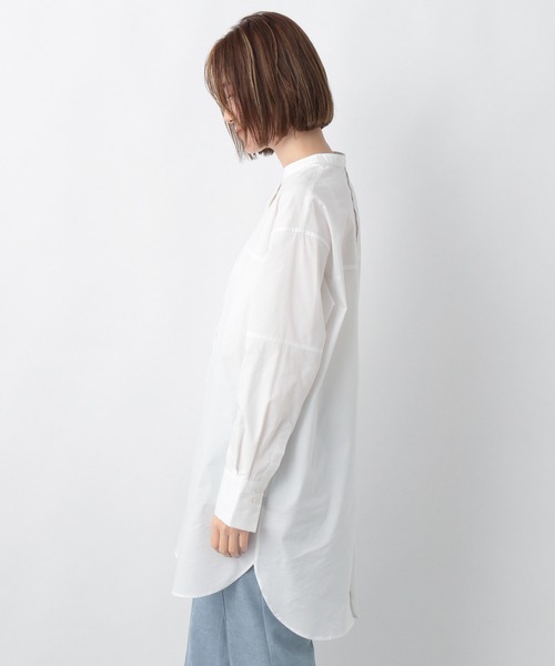 A part by（アパートバイ）の「【ソロテックス使用】ロングシャツ 229833（シャツ/ブラウス・レディース・オフホワイト/ライトピンク/ブラック系その他2・FREE）」の18枚目の写真