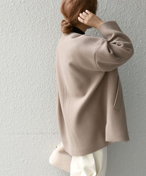 SHIPS any ノンミュールジングウール ミディ Pコート SHIPS any: ノンミュールジングウール ミディ Pコート