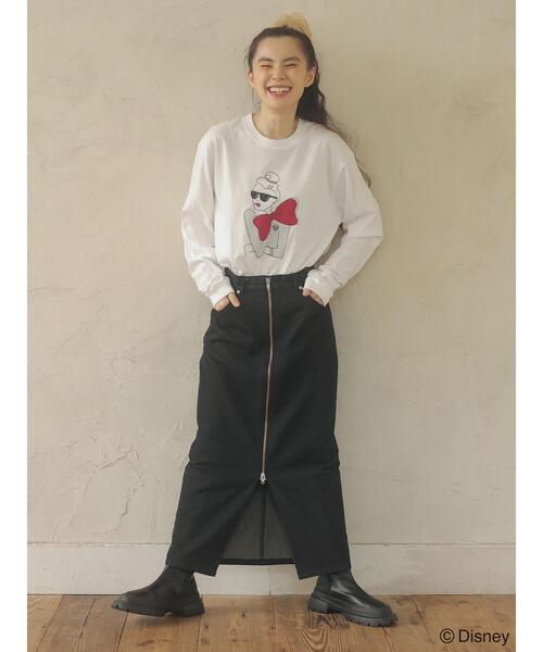 Green Parks(グリーンパークス)の「■minnie/ビッグリボンレディロンT(Tシャツ/カットソー・レディース・ホワイト・FREE)」の6枚目の写真