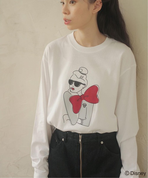 Green Parks(グリーンパークス)の「■minnie/ビッグリボンレディロンT(Tシャツ/カットソー・レディース・ホワイト・FREE)」の1枚目の写真