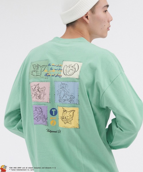 Tom&Jerry(トムアンドジェリー)の「【DISCUS ATHLETIC×TOM AND JERRY】ディスカスアスレチック×トムとジェリー ビッグシルエットカレッジデザイン長袖カットソー(Tシャツ/カットソー・メンズ・スミクロ/グレー/グリーン/ホワイト・M/L)」の4枚目の写真