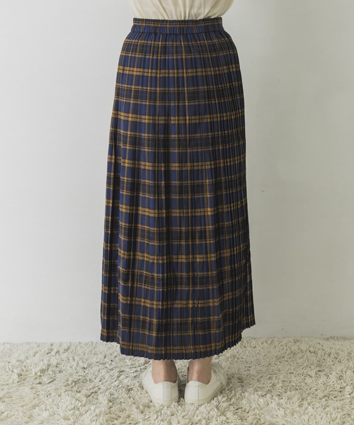 URBAN RESEARCH（アーバンリサーチ）の「チェックプリーツスカート（スカート・レディース・イエロー/パープル/ブルー/ベージュ・36/38）」の14枚目の写真