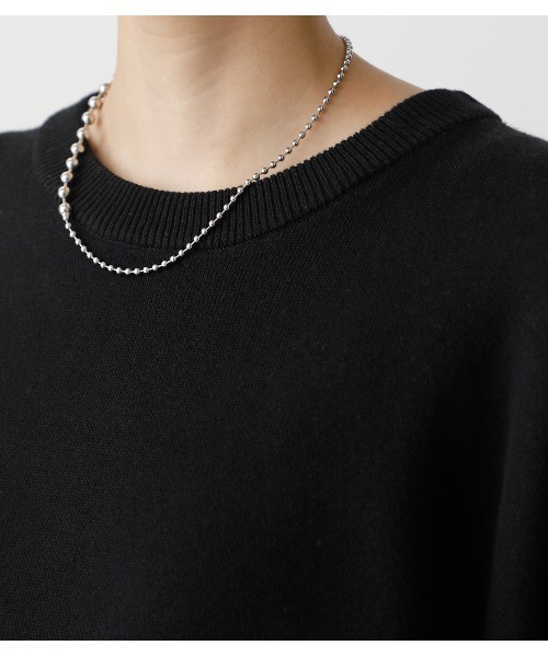 AZUL by moussy（アズールバイマウジー）の「SWEATTER BIG TUNIC/スウェッタービッグチュニック（チュニック・レディース・ブラック/ブラウン/ライトグリーン/ライトベージュ・FREE）」の10枚目の写真