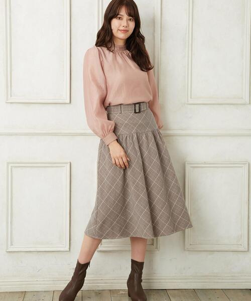 Allamanda(アラマンダ)の「BACKリボン/ハイネックシアーブラウス(シャツ/ブラウス・レディース・ブラック/パープル/オフホワイト/ピンク系5・M)」の11枚目の写真