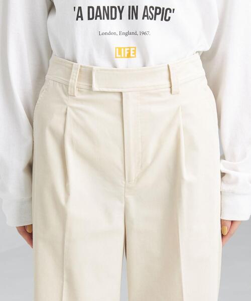 green label relaxing（グリーンレーベルリラクシング）の「フェザーツイル ワイド パンツ（その他パンツ・レディース・オフホワイト/ダークグレー/コバルトブルー・40/38/42/36/34）」の16枚目の写真