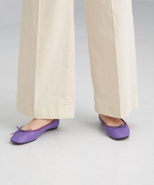 green label relaxing（グリーンレーベルリラクシング）の「フェザーツイル ワイド パンツ（その他パンツ・レディース・オフホワイト/ダークグレー/コバルトブルー・40/38/42/36/34）」の18枚目の写真