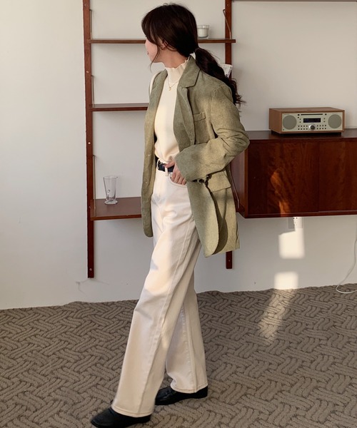 Diosfront（ディオスフロント）の「コーデュロイテーラードジャケット（テーラードジャケット・レディース・ベージュ/カーキ/ブルー・M/L）」の20枚目の写真