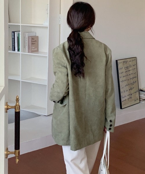 Diosfront（ディオスフロント）の「コーデュロイテーラードジャケット（テーラードジャケット・レディース・ベージュ/カーキ/ブルー・M/L）」の22枚目の写真