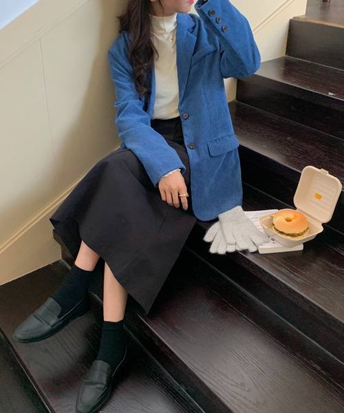 Diosfront（ディオスフロント）の「コーデュロイテーラードジャケット（テーラードジャケット・レディース・ベージュ/カーキ/ブルー・M/L）」の12枚目の写真