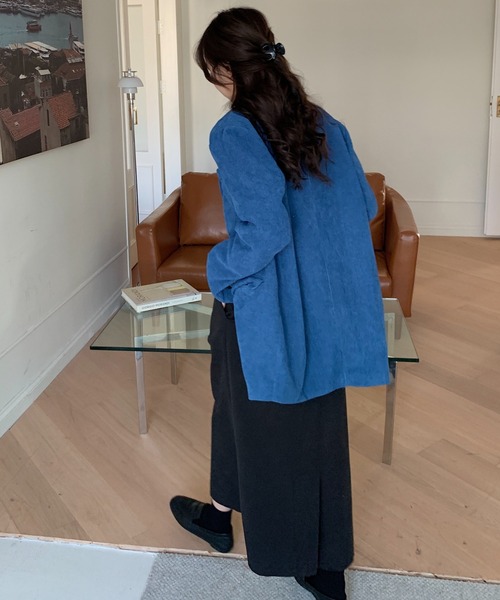 Diosfront（ディオスフロント）の「コーデュロイテーラードジャケット（テーラードジャケット・レディース・ベージュ/カーキ/ブルー・M/L）」の11枚目の写真