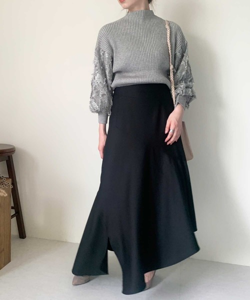 Luxe(リュクス)の「ランダム切替アシメマーメイドスカート(スカート・レディース・イエロー/ベージュ/ターコイズブルー/ブラック・38)」の3枚目の写真