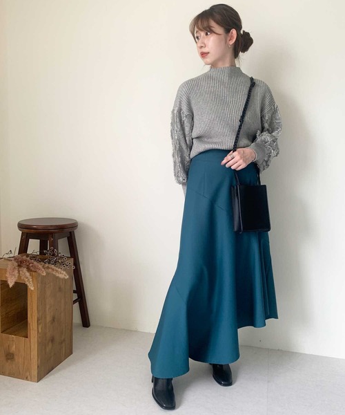 Luxe(リュクス)の「ランダム切替アシメマーメイドスカート(スカート・レディース・イエロー/ベージュ/ターコイズブルー/ブラック・38)」の5枚目の写真