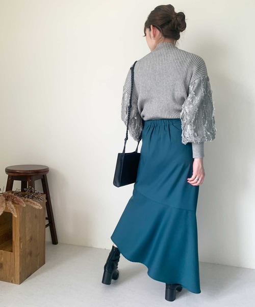 Luxe(リュクス)の「ランダム切替アシメマーメイドスカート(スカート・レディース・イエロー/ベージュ/ターコイズブルー/ブラック・38)」の19枚目の写真