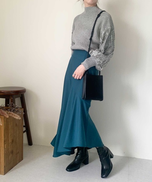 Luxe(リュクス)の「ランダム切替アシメマーメイドスカート(スカート・レディース・イエロー/ベージュ/ターコイズブルー/ブラック・38)」の15枚目の写真