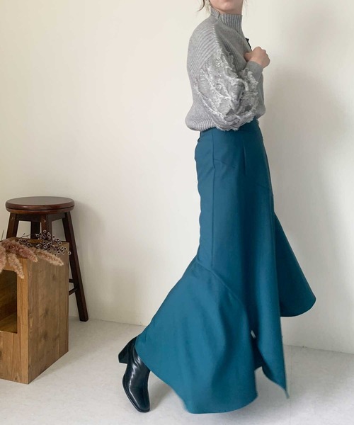 Luxe(リュクス)の「ランダム切替アシメマーメイドスカート(スカート・レディース・イエロー/ベージュ/ターコイズブルー/ブラック・38)」の12枚目の写真